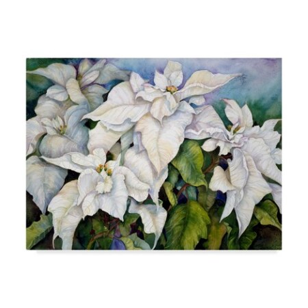Trademark Fine Art Joanne Porter 'White Poinsettia' Canvas Art, 14x19 ALI30416-C1419GG